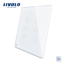 Livolo Inteligente EUA Padrão 3 Gang e 3 Gang Interruptor de Toque Sensível Ao Toque de Luz VL-C503-11 / VL-C503R-11